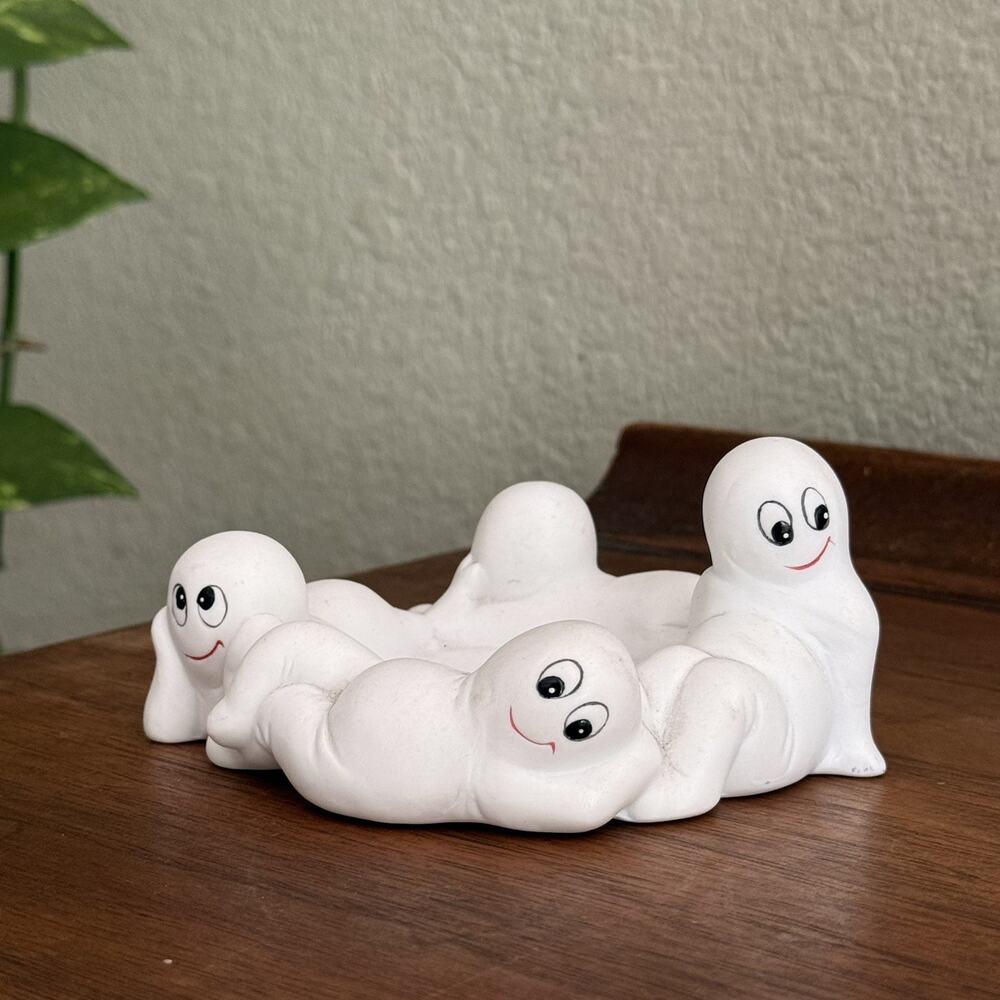 Vintage Ghost Candleholder, Cute For Halloween